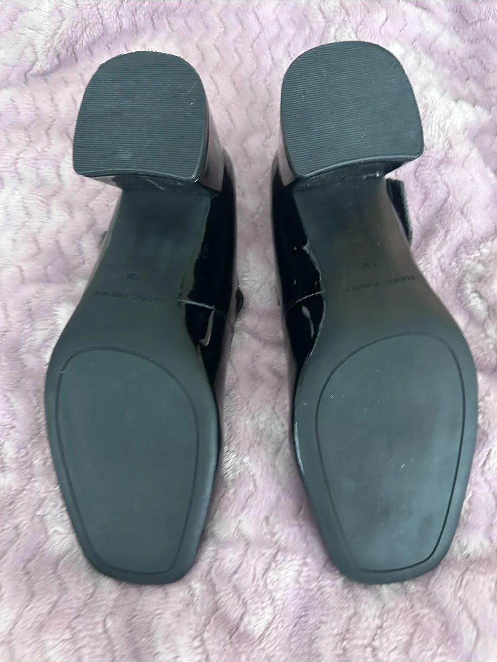 Marc Fisher Black Patent Mary Jane Flats